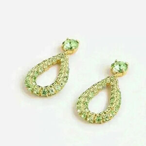 J Crew Faceted Crystal Teardrop Earrings